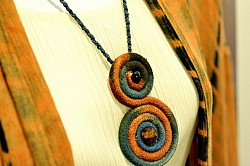 Necklace (indigo dyed string )