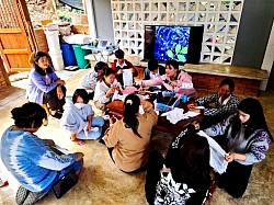 การเรียนรู้ผ่านประสบการณ์ย้อมสีคราม